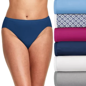 Hanes Ultimate 6-Pack Breathable Cotton Hi Cut Underwear
