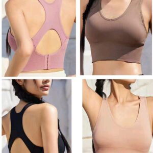 Cross Back Sports Bra With Hooks